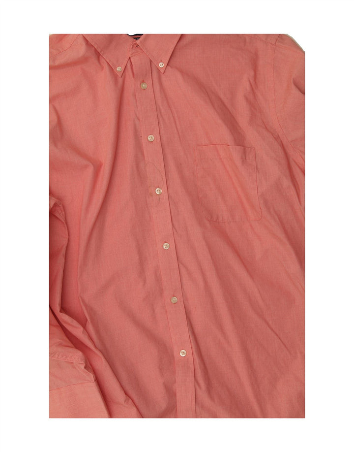 CHAPS Mens Classic Fit Shirt Size 17 1/2 XL Pink Houndstooth Vintage Chaps and Second-Hand Chaps from Messina Hembry 