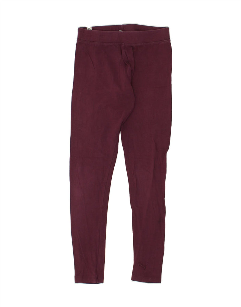 PUMA Womens Leggings UK 10 Small  Maroon Cotton Vintage Puma and Second-Hand Puma from Messina Hembry 