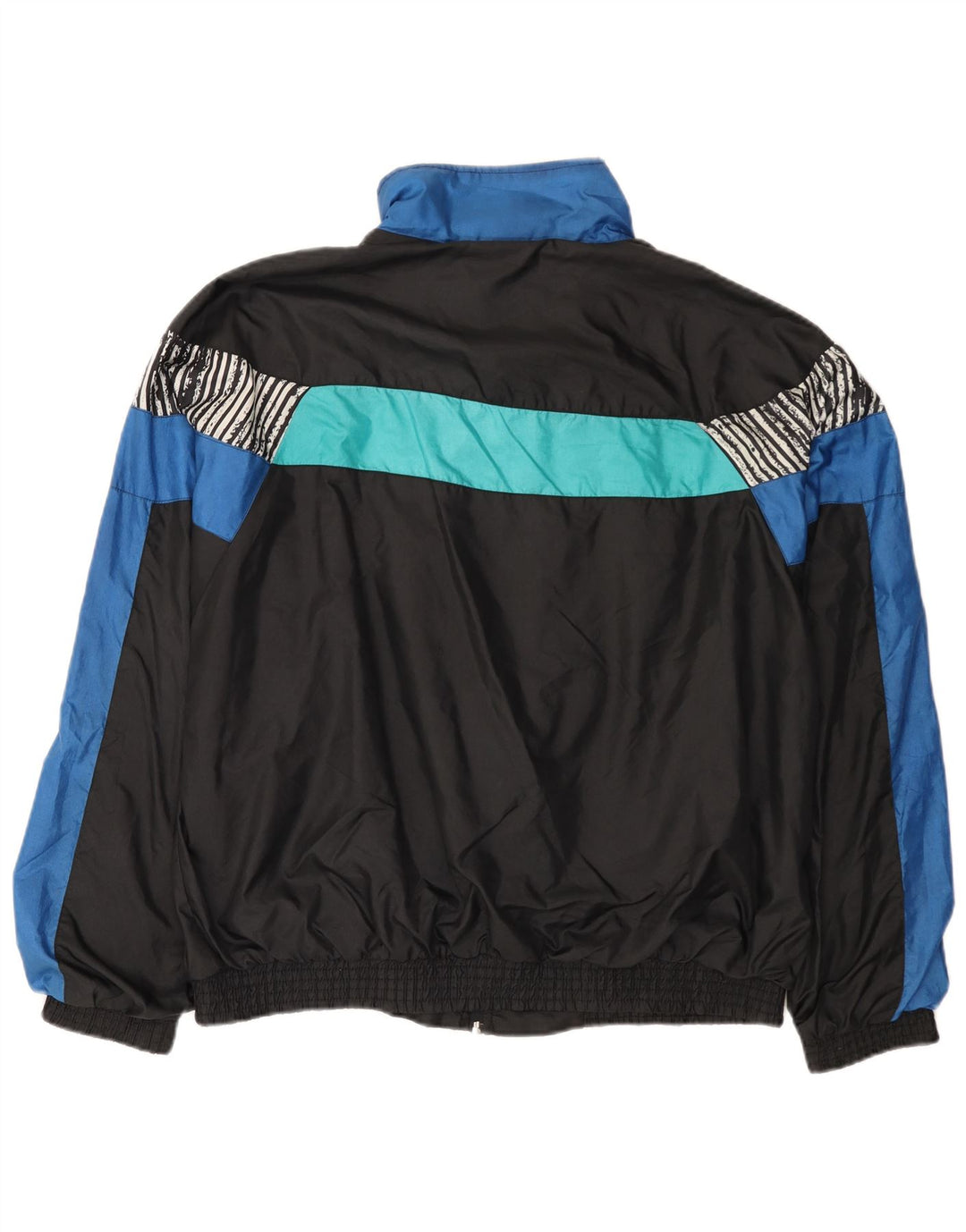 Marcel Clair Mens Tracksuit Top Jacket XL Black Colourblock Polyamide