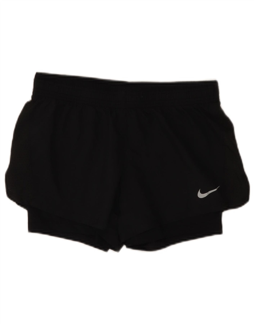 NIKE Womens Dri Fit Sport Shorts UK 10 Small  Black Polyester
