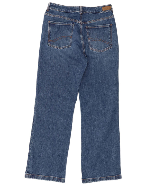 Fat Face Womens Elise Wide Leg Jeans UK 12 Medium W32 L30 Blue Cotton