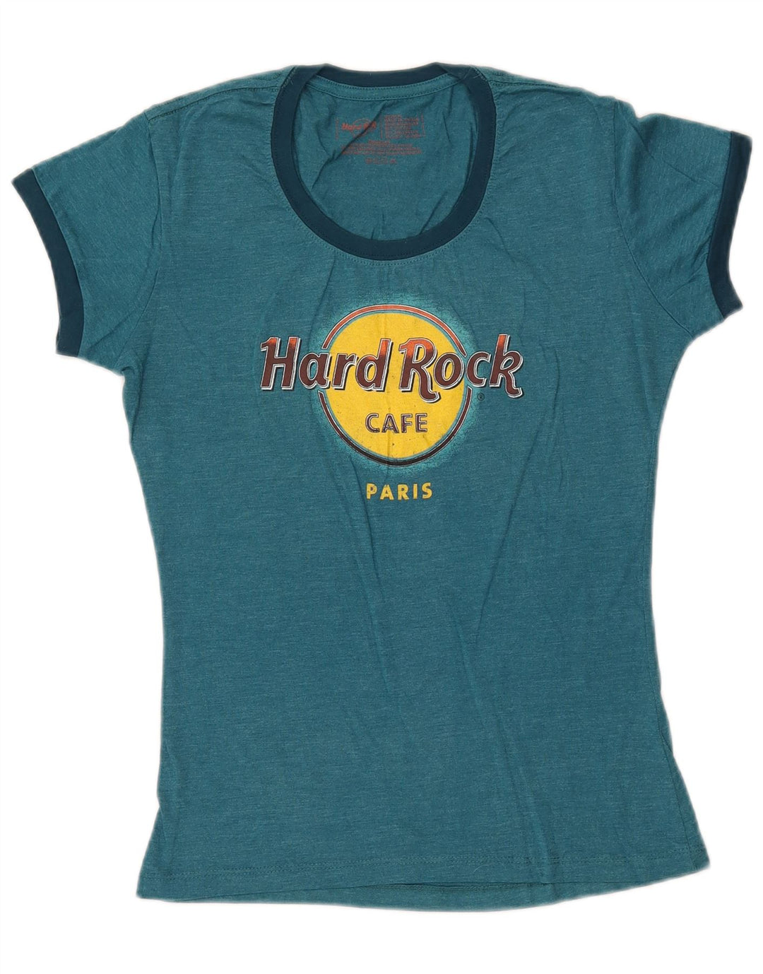 HARD ROCK CAFE Girls Paris Graphic T-Shirt Top 13-14 Years Medium Blue
