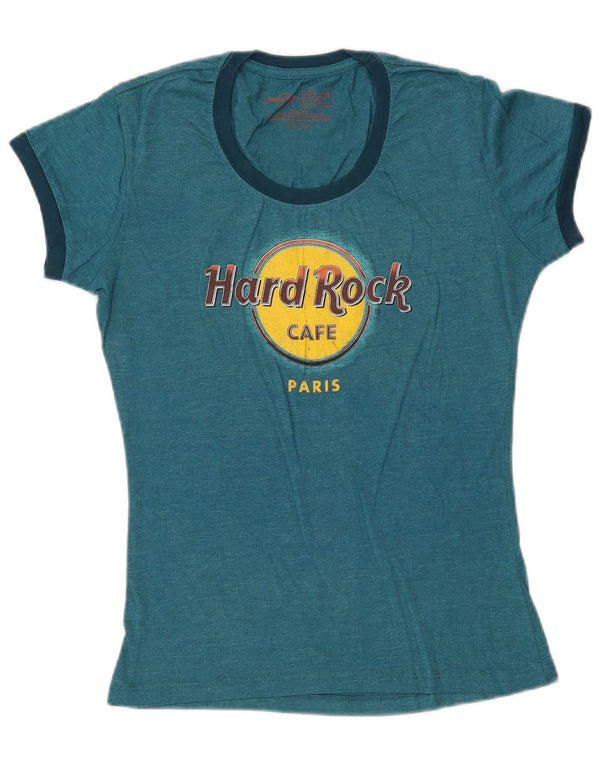 HARD ROCK CAFE Girls Paris Graphic T-Shirt Top 13-14 Years Medium Blue