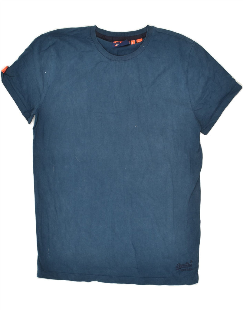 SUPERDRY Mens T-Shirt Top Large Blue Cotton | Vintage Superdry | Thrift | Second-Hand Superdry | Used Clothing | Messina Hembry 