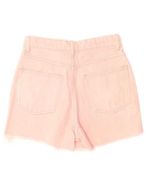 Zara Womens Denim Shorts EU 36 XS W26 Pink Cotton