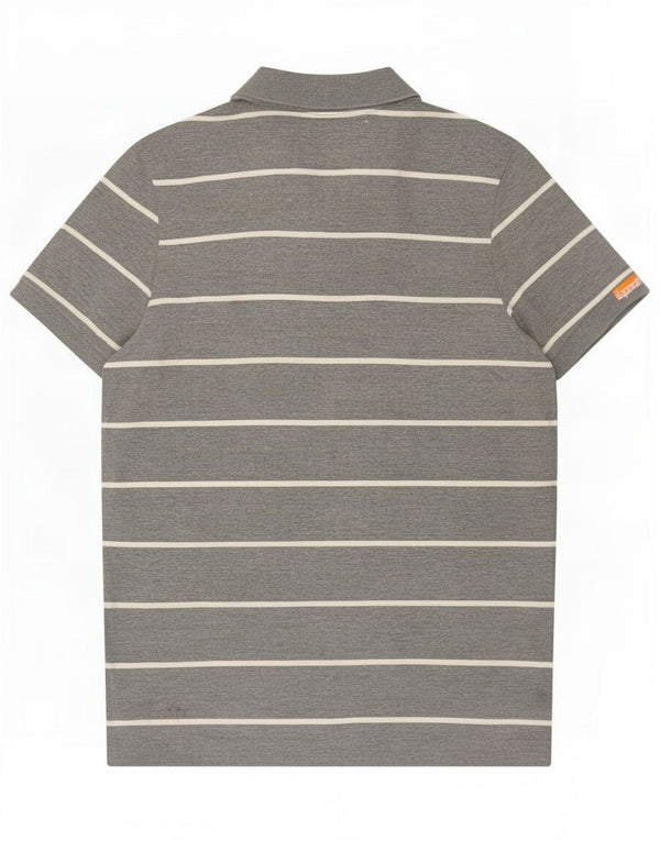 Superdry Mens Graphic Polo Shirt Large Grey Cotton