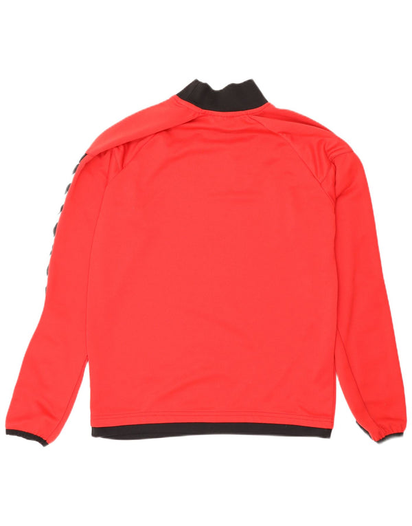 Hummel Boys Graphic Top Long Sleeve 14-15 Years Large Red Colourblock