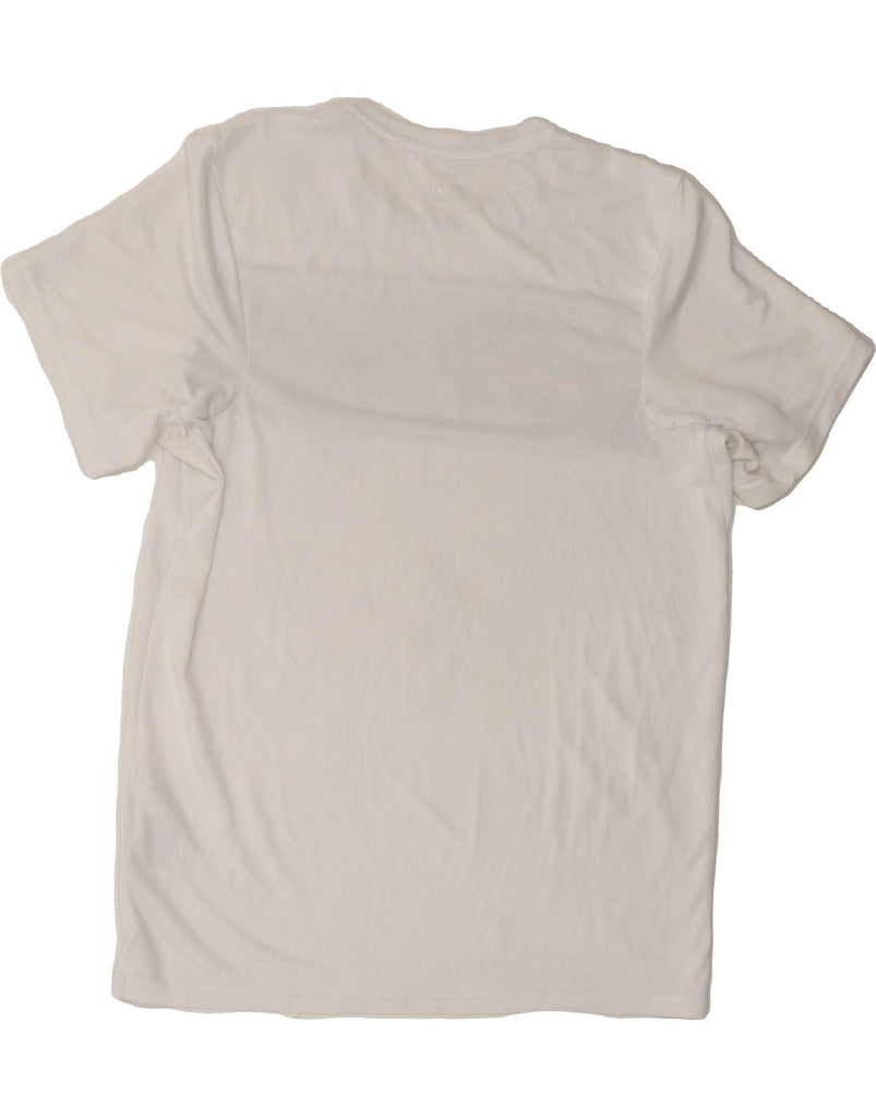 NIKE Mens Dri Fit Standard Fit Graphic T-Shirt Top Medium White Polyester Vintage Nike and Second-Hand Nike from Messina Hembry 