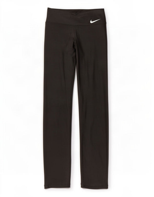 Nike Womens Dri Fit Leggings UK 14 Medium Black Polyester