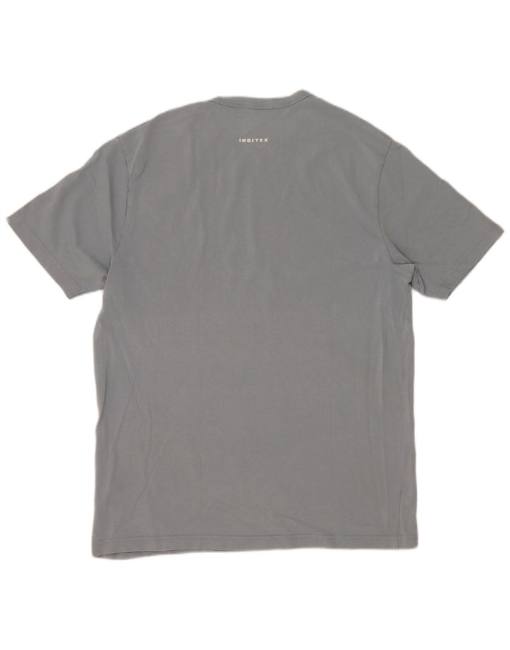 Zara Mens T-Shirt Top Large Blue