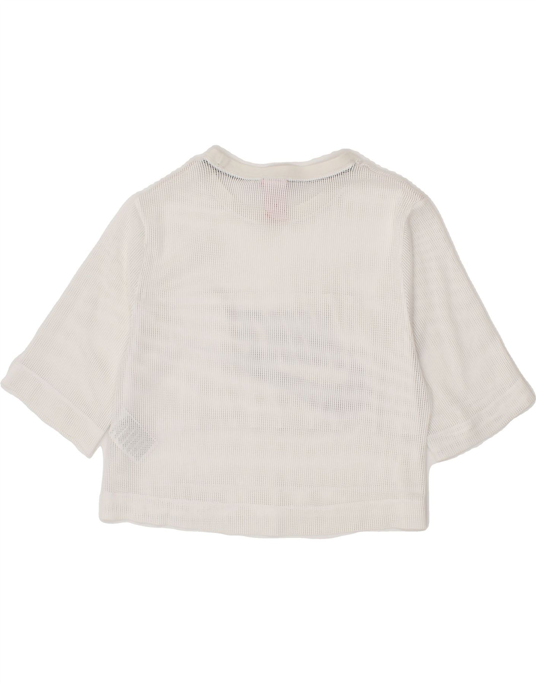 PUMA Womens Crop Graphic T-Shirt Top UK 12 Medium White Polyester Vintage Puma and Second-Hand Puma from Messina Hembry 