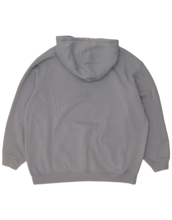 Adidas Womens Oversized Hoodie Jumper UK 12/14 Medium Blue Cotton