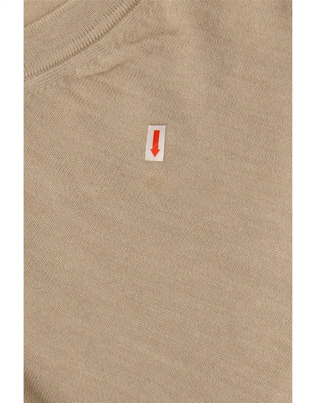 Marz Mens V-Neck Jumper Sweater IT 48 Medium Beige Wool