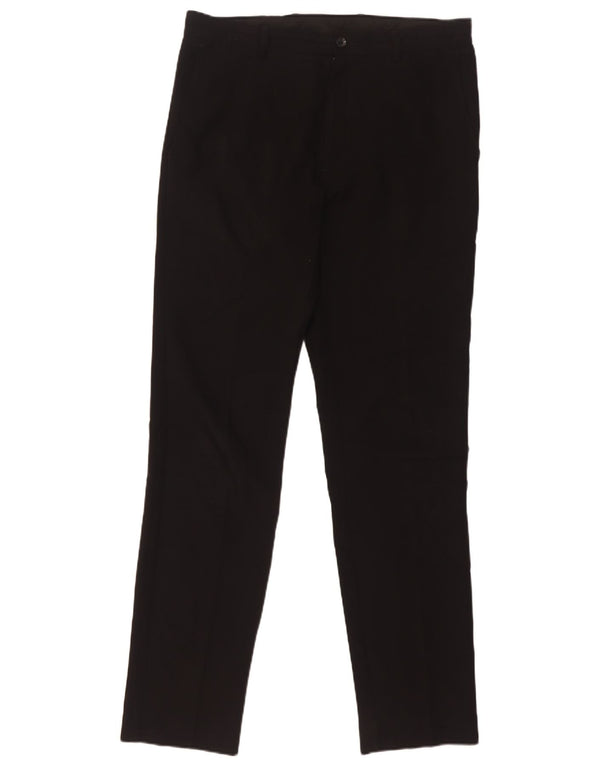 Marks & Spencer Mens Skinny Casual Trousers W33 L32 Black Polyester