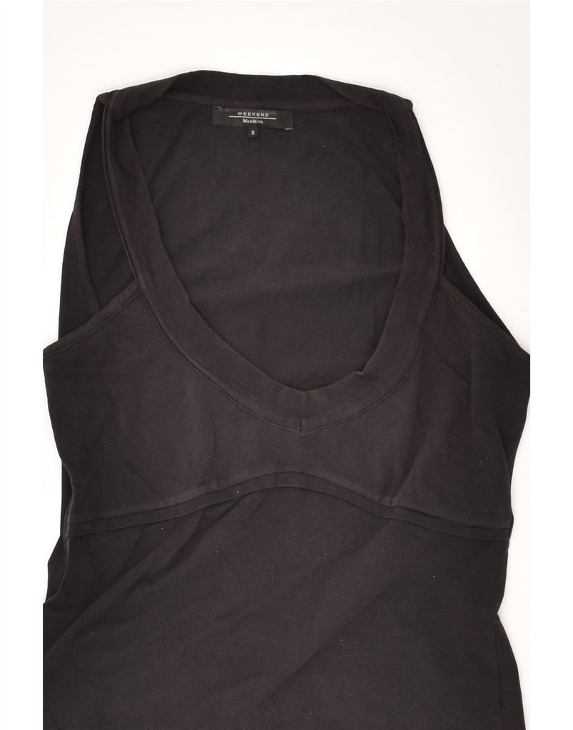 MAX MARA Womens Vest Top UK 8 Small Black | Vintage Max Mara | Thrift | Second-Hand Max Mara | Used Clothing | Messina Hembry 