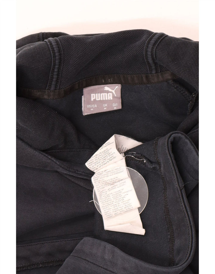 Puma Mens Hoodie Jumper Medium Navy Blue Cotton
