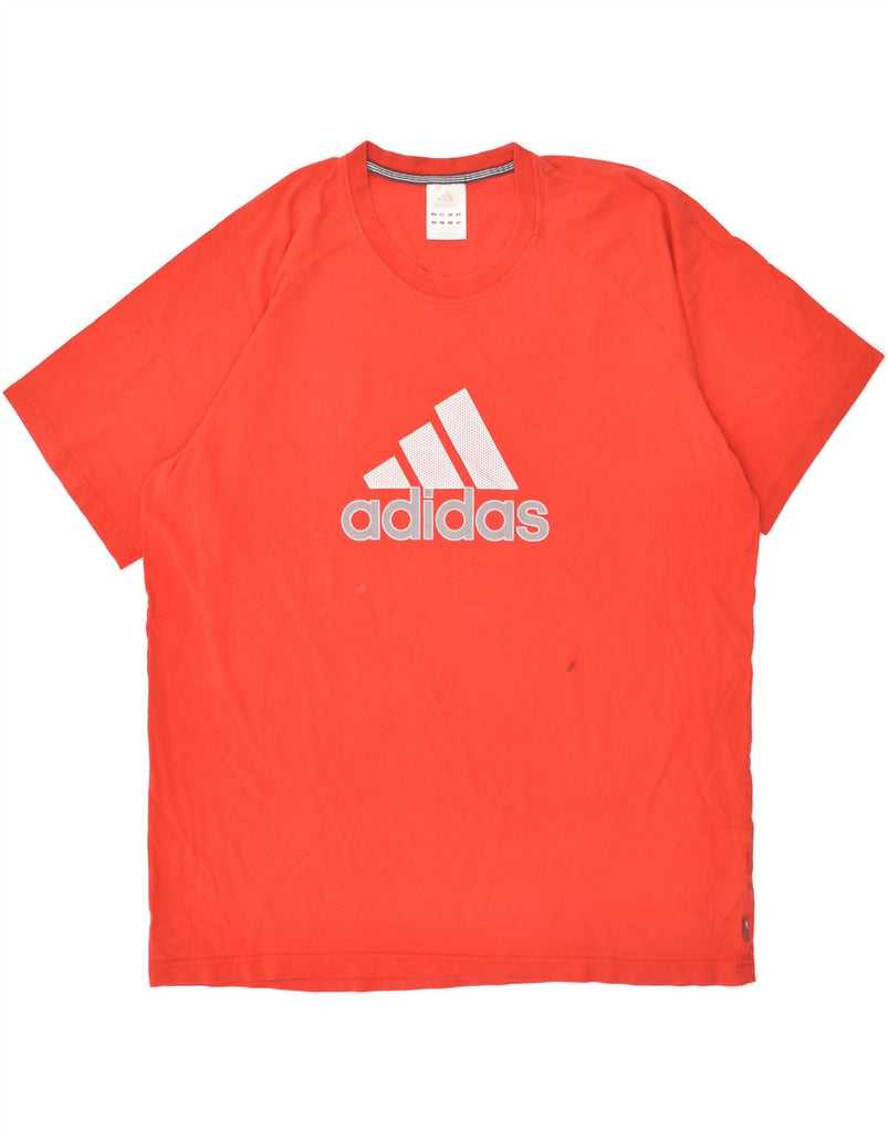 ADIDAS Mens Graphic T-Shirt Top 2XL Red Cotton | Vintage Adidas | Thrift | Second-Hand Adidas | Used Clothing | Messina Hembry 