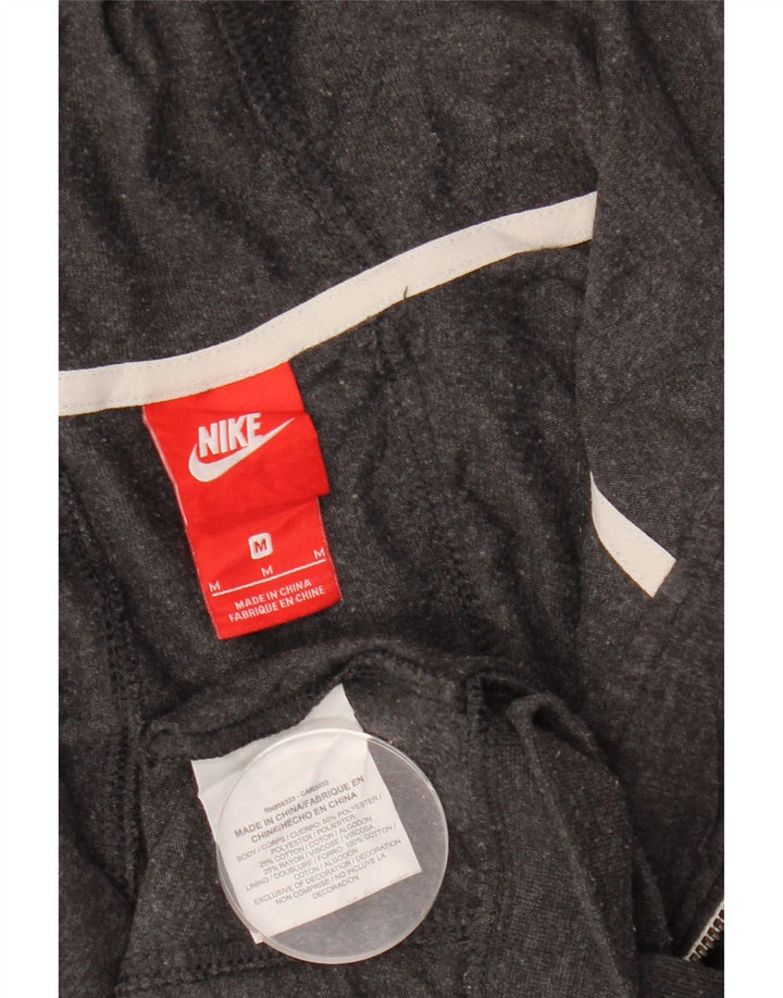 Nike Womens Zip Hoodie Sweater UK 14 Medium Grey Polyester