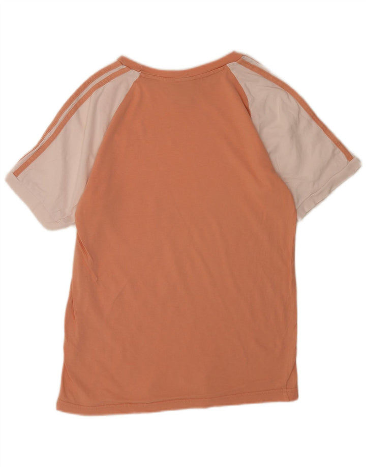 Adidas Womens T-Shirt Top UK 14 Medium Pink Colourblock
