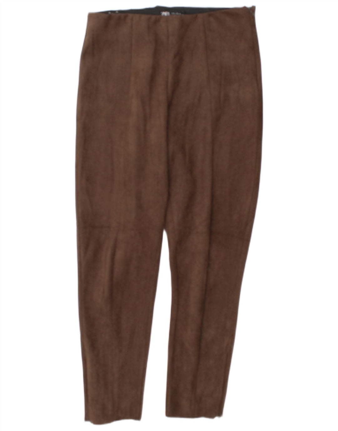Zara Womens Skinny Trousers XL W32 L27 Brown Polyester