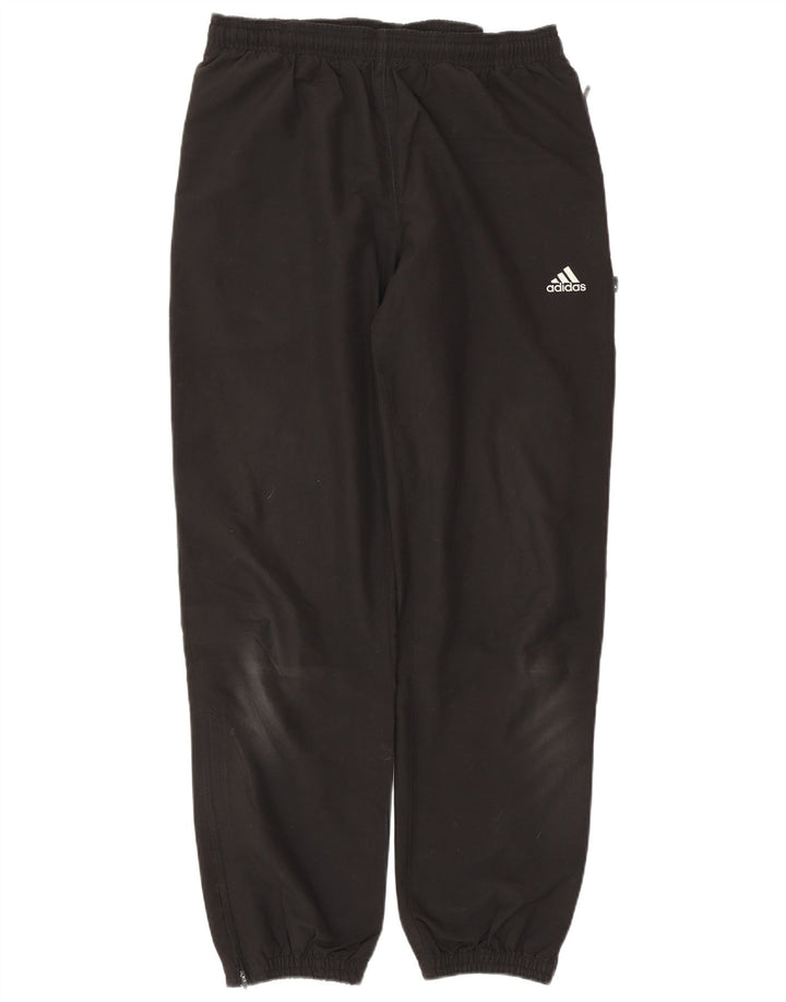 ADIDAS Mens Tracksuit Trousers Joggers Small Black Polyester
