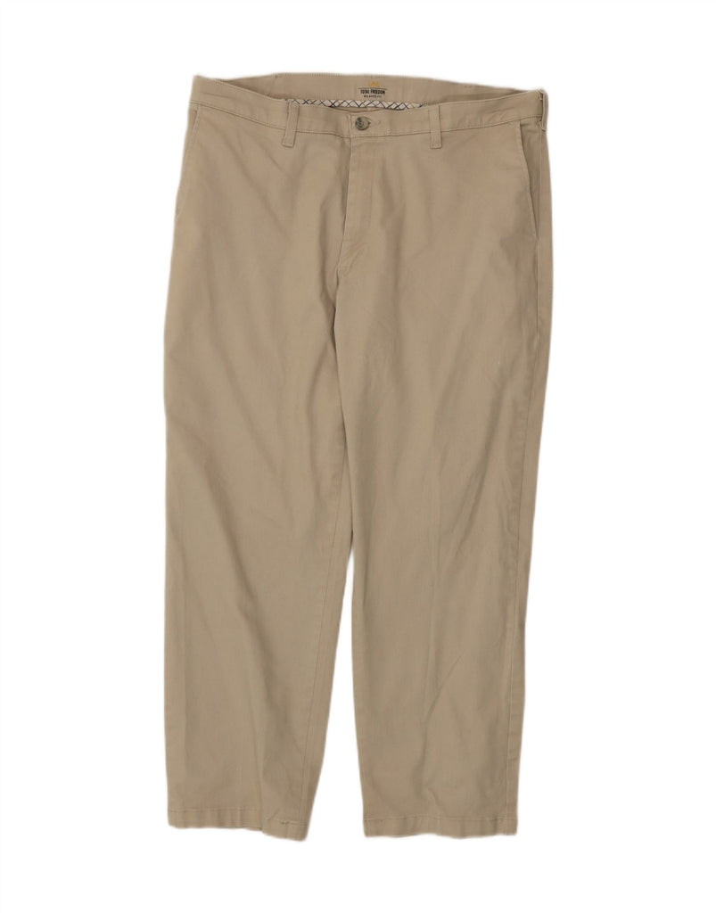 LEE Mens Total Freedom Relaxed Fit Chino Trousers W38 L30 Beige Cotton Vintage Lee and Second-Hand Lee from Messina Hembry 