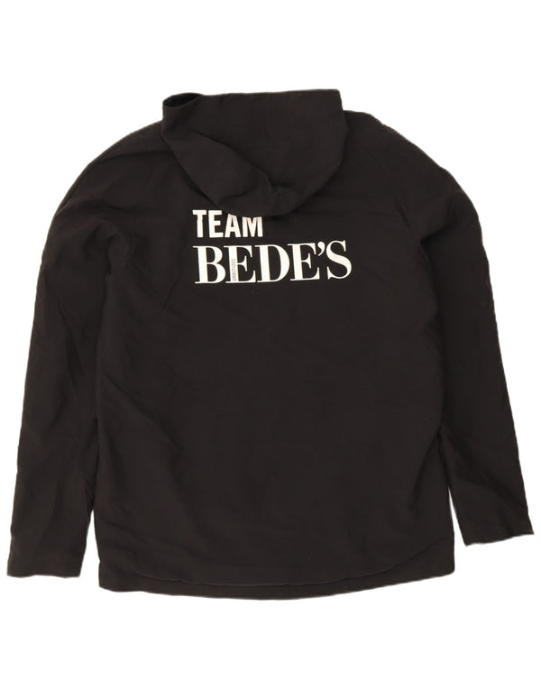 New Balance Mens Hooded Graphic Windbreaker Jacket UK 40 Large Black Sports