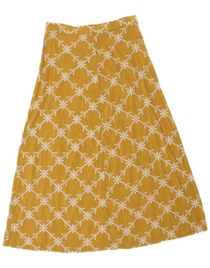 Zara Womens A-Line Skirt Medium W28  Yellow Floral