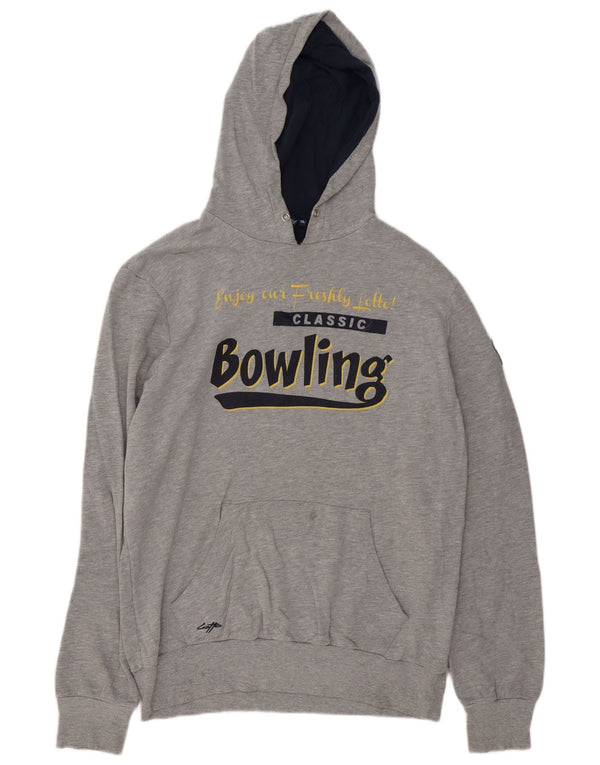 Lotto Mens Graphic Hoodie Jumper 2XL Grey Cotton