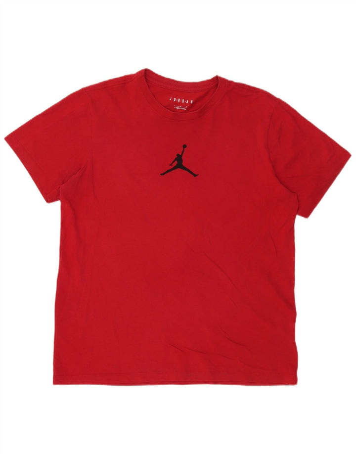 Jordan Mens T-Shirt Top Large Red Cotton