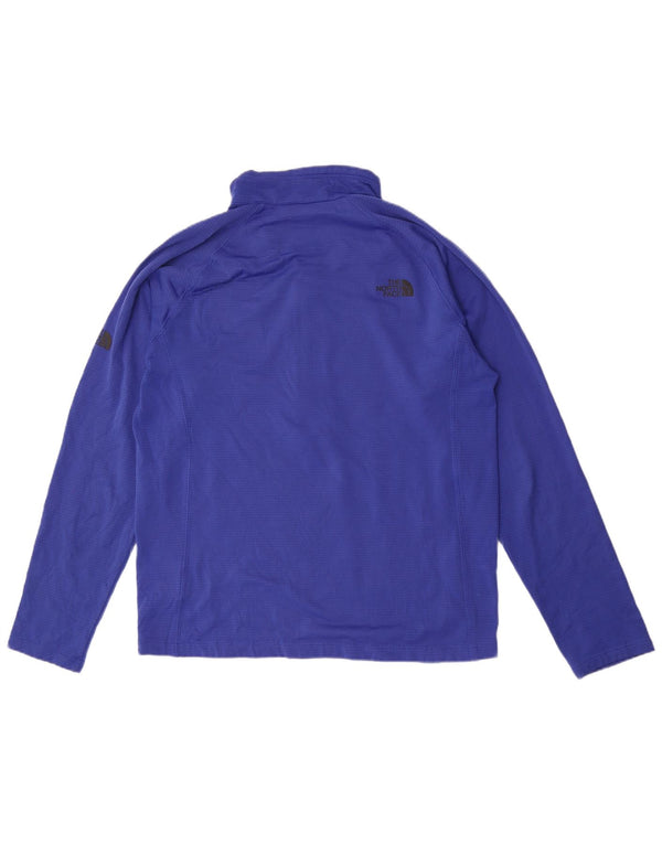 The North Face Mens Zip Neck Pullover Tracksuit Top Large Blue Pinstripe