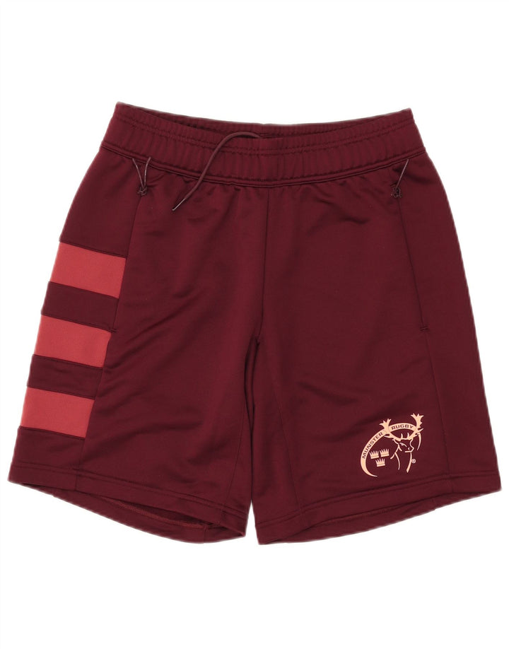 ADIDAS Mens Munster Rugby Sport Shorts Medium Maroon Colourblock Polyester