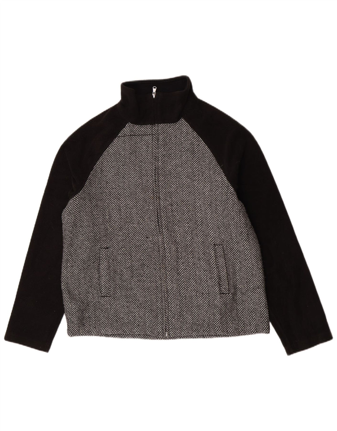 Champion Womens Bomber Jacket UK 18 XL Black Herringbone