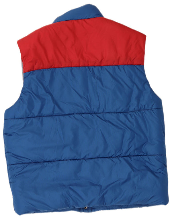 Levi's Mens Padded Gilet UK 40 Large Blue Colourblock Polyester