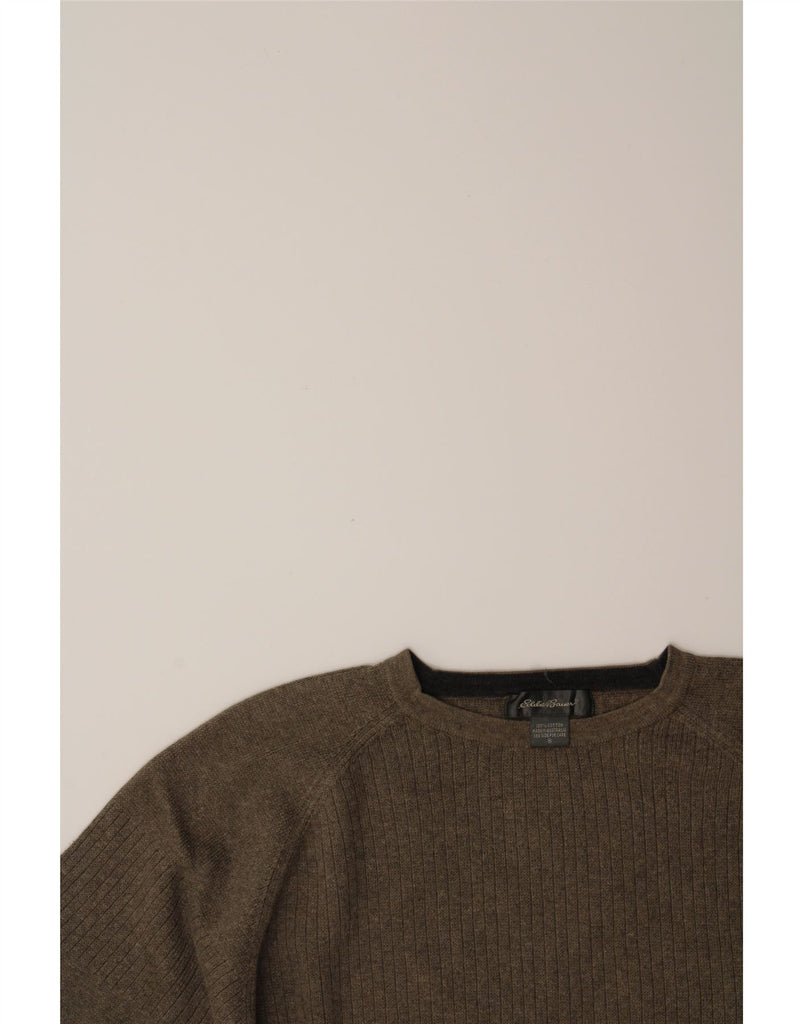 EDDIE BAUER Womens Oversized Boat Neck Jumper Sweater UK 10 Small Brown Vintage Eddie Bauer and Second-Hand Eddie Bauer from Messina Hembry 