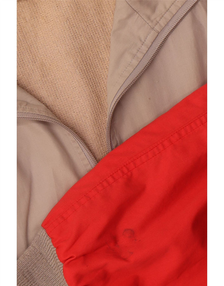 Adidas Mens Tracksuit Top Jacket IT 54 XL Beige Colourblock Polyester