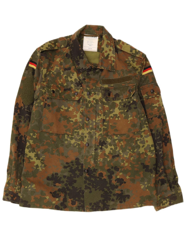VINTAGE Mens Graphic Military Jacket UK 36 Small Khaki Camouflage