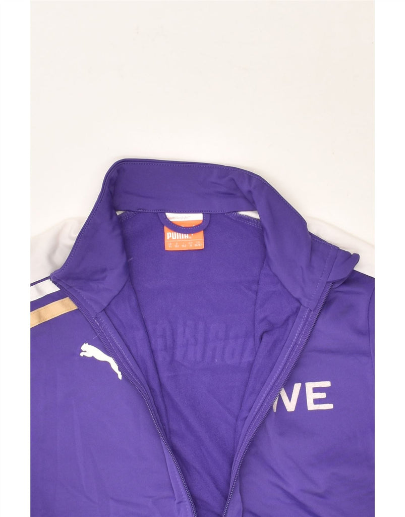 PUMA Boys Graphic Tracksuit Top Jacket 11-12 Years Purple Colourblock | Vintage Puma | Thrift | Second-Hand Puma | Used Clothing | Messina Hembry 