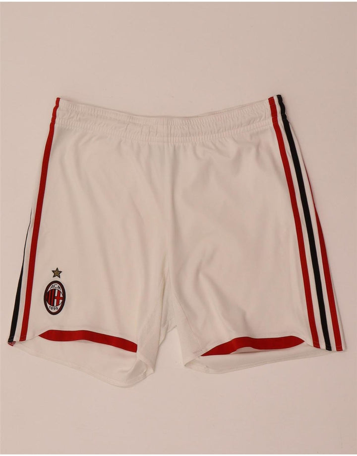 Adidas Mens AC Milan Sport Shorts Large White Colourblock Polyester