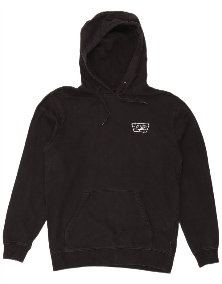 Vans Mens Graphic Hoodie Jumper Small Black Cotton