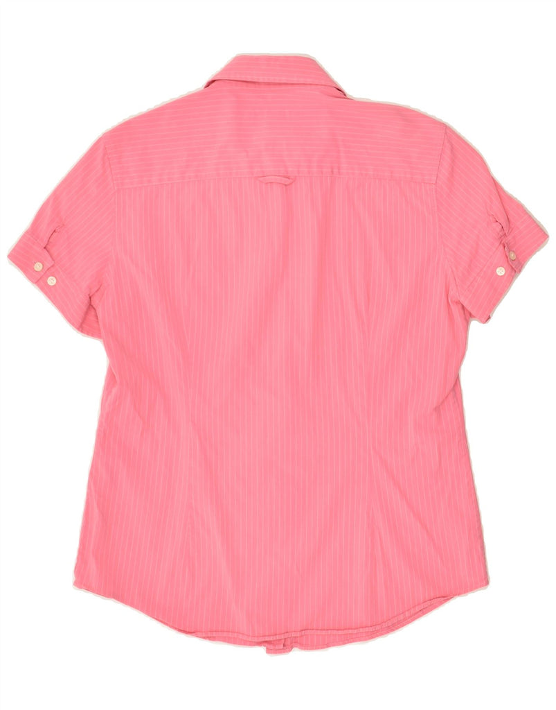 GANT Womens Short Sleeve Shirt UK 14 Medium  Pink Striped Cotton | Vintage Gant | Thrift | Second-Hand Gant | Used Clothing | Messina Hembry 