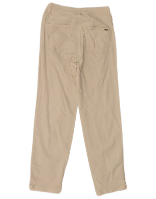 Massimo Dutti Womens Straight Jeans EU 36 XS W26 L27 Off White Cotton