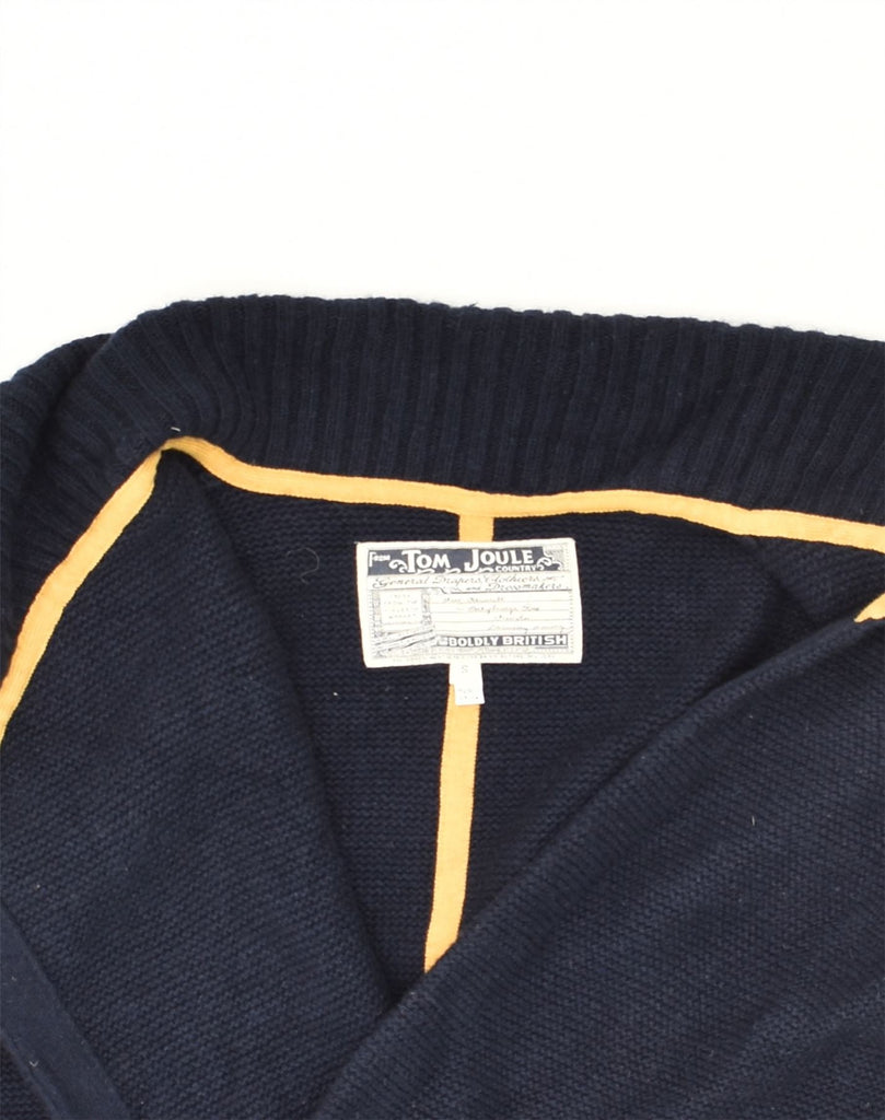 TOM JOULE Womens Loose Fit Cardigan Sweater UK 10 Small Navy Blue Viscose | Vintage Tom Joule | Thrift | Second-Hand Tom Joule | Used Clothing | Messina Hembry 