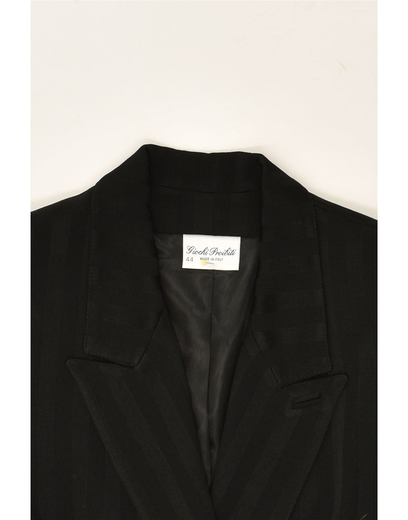 VINTAGE Womens Double Breasted Blazer Jacket IT 44 Medium Black | Vintage Vintage | Thrift | Second-Hand Vintage | Used Clothing | Messina Hembry 