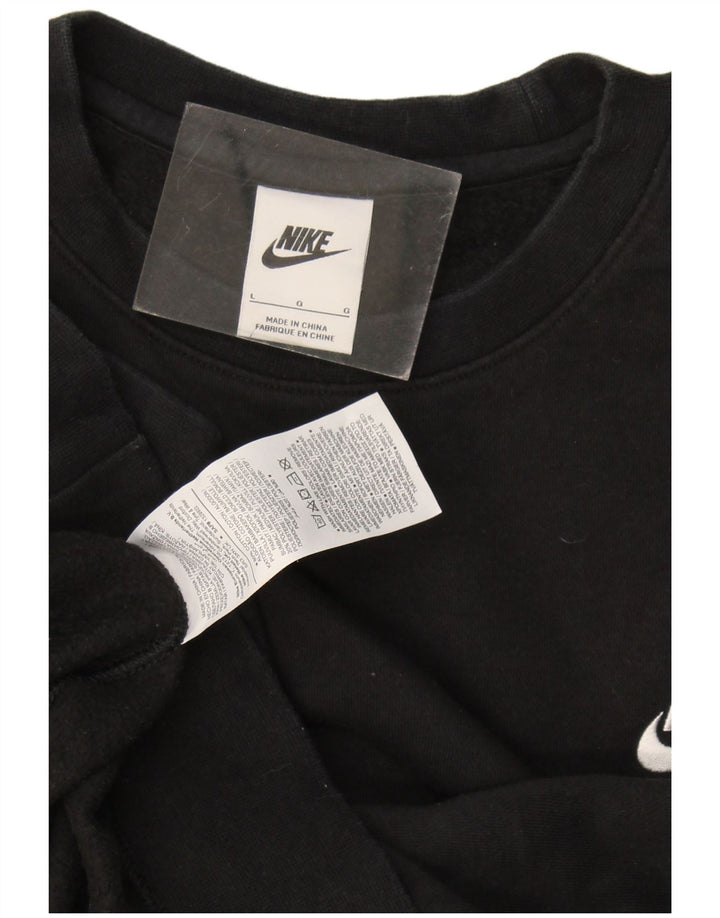 Nike Mens Sweatshirt Jumper Large Black Cotton