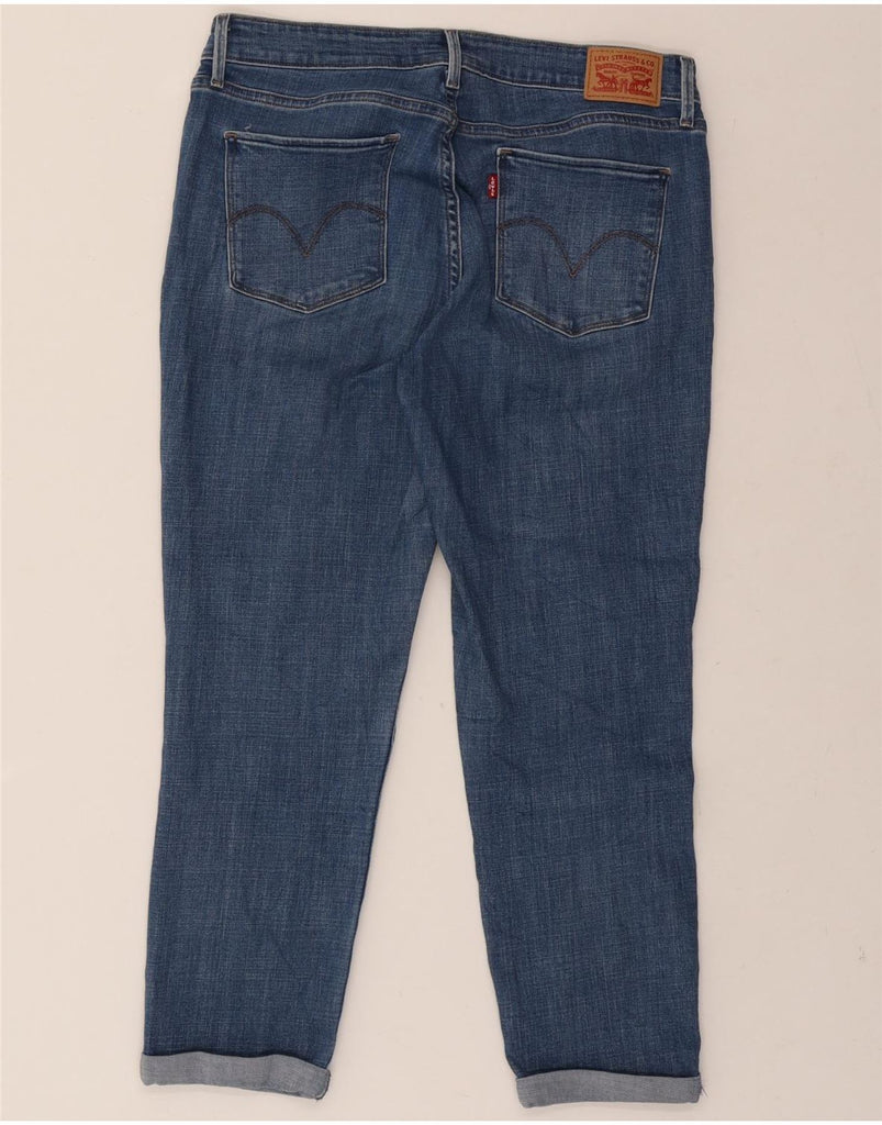 LEVI'S Womens Mid Rise Distressed Crop Skinny Jeans W31 L24 Blue Cotton Vintage Levi's and Second-Hand Levi's from Messina Hembry 