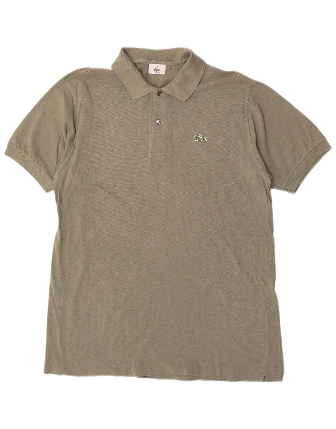 LACOSTE Mens Polo Shirt Size 4 Medium Khaki Cotton