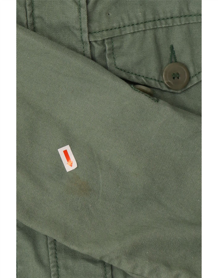 MONSOON Womens Utility Jacket UK 16 Large  Green Ramie