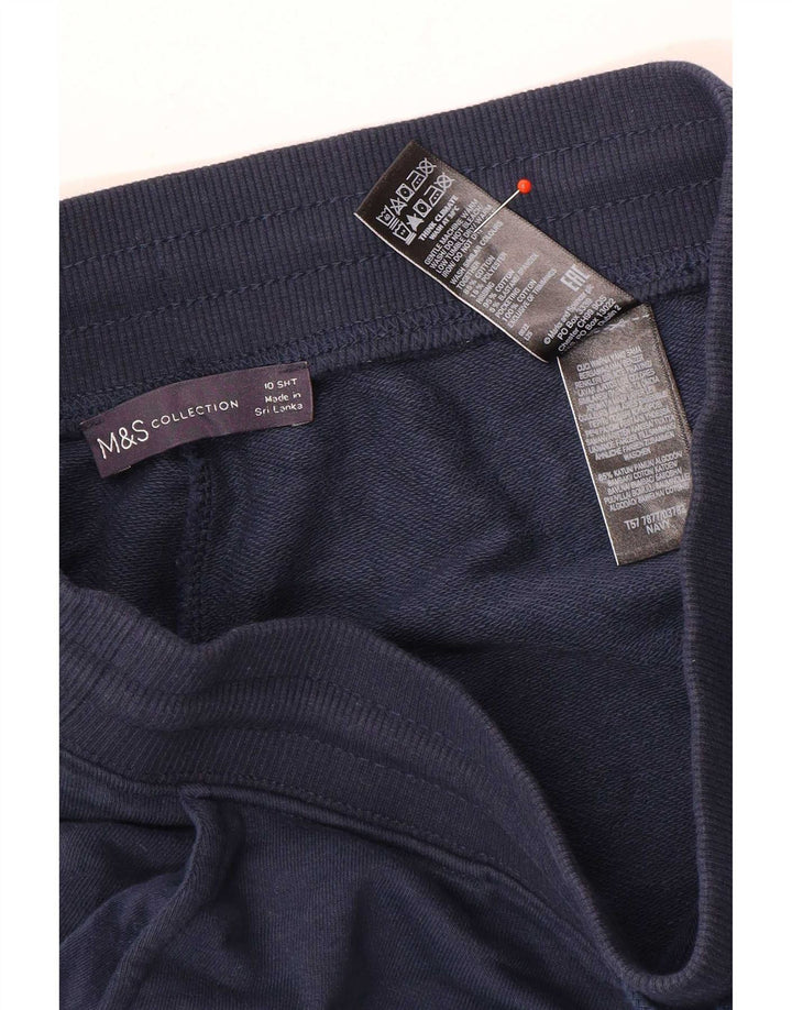 Marks & Spencer Womens Tracksuit Trousers Joggers UK 10 Small Navy Blue