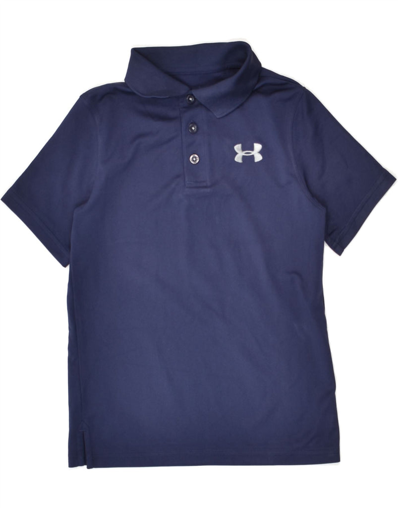 UNDER ARMOUR Boys Graphic Polo Shirt 10-11 Years Medium Navy Blue | Vintage Under Armour | Thrift | Second-Hand Under Armour | Used Clothing | Messina Hembry 